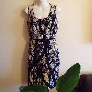 Taylor | Splatter Pencil Dress with Bow Waist